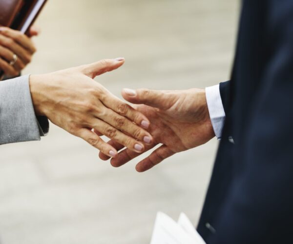 Handshake Greeting Corporate Business People Concept